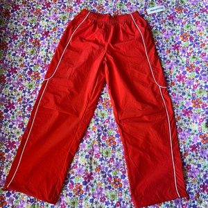 NWT Urban Outfitters Red Nylon Track Pants